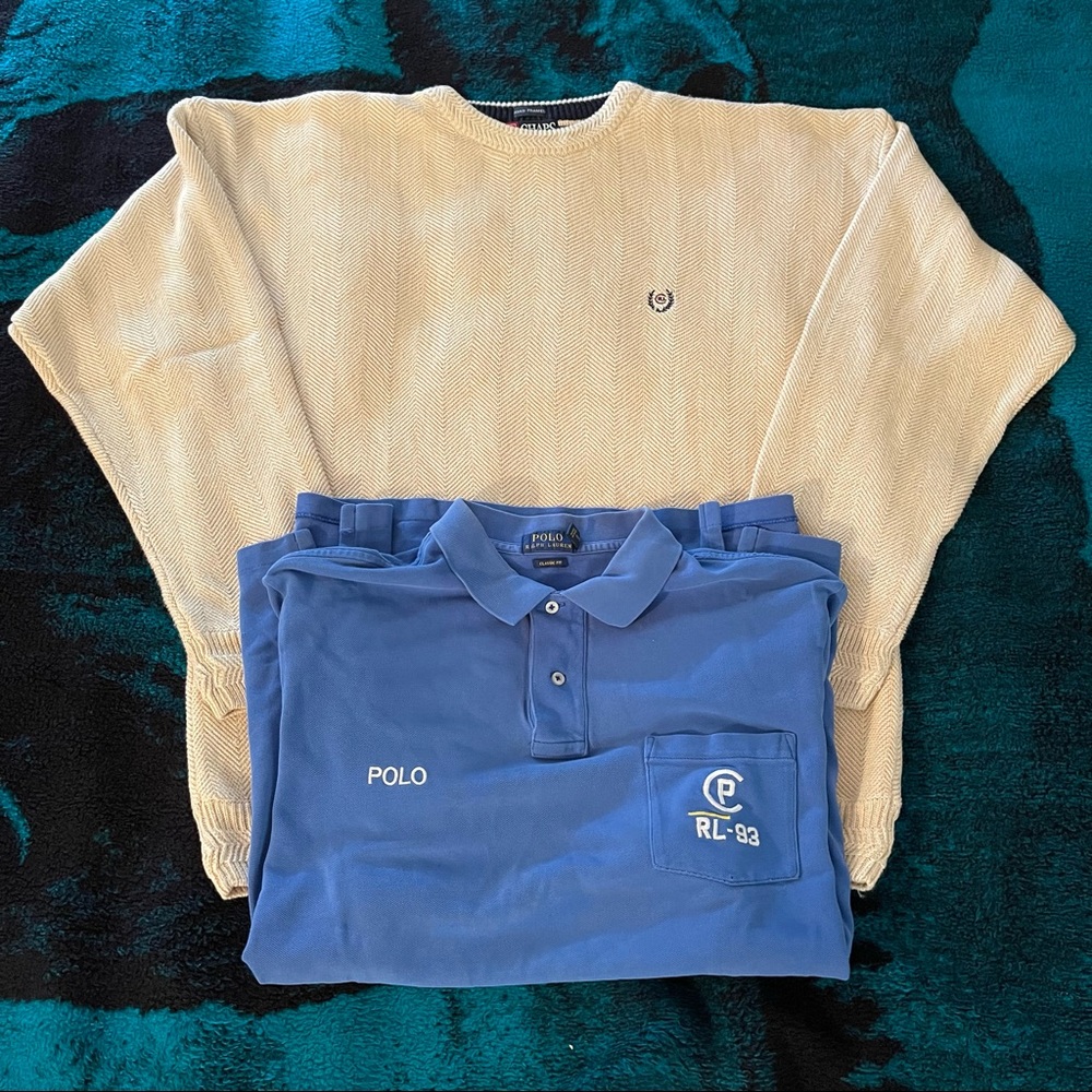 Polo Ralph Lauren Hand Framed Sweatshirt and Polo Bundle Size XL